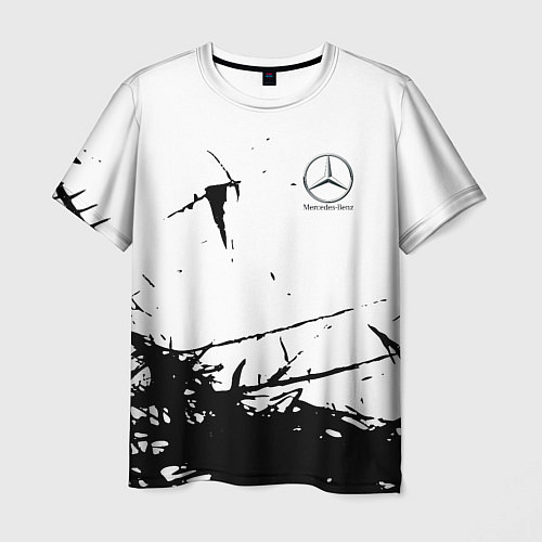 Мужская футболка Mercedes текстура / 3D-принт – фото 1