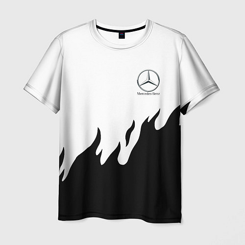 Мужская футболка Mercedes-Benz нарисованный огонь / 3D-принт – фото 1