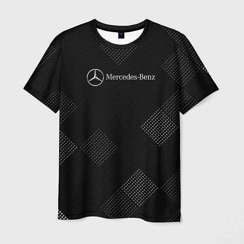 Мужская футболка Mercedes-Benz - В клетку / 3D-принт – фото 1