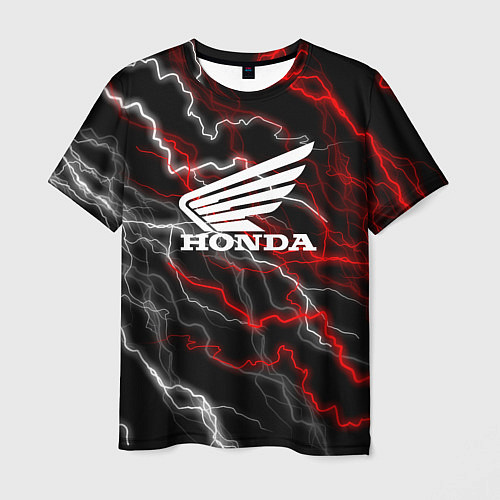 Мужская футболка Honda Разряд молнии / 3D-принт – фото 1