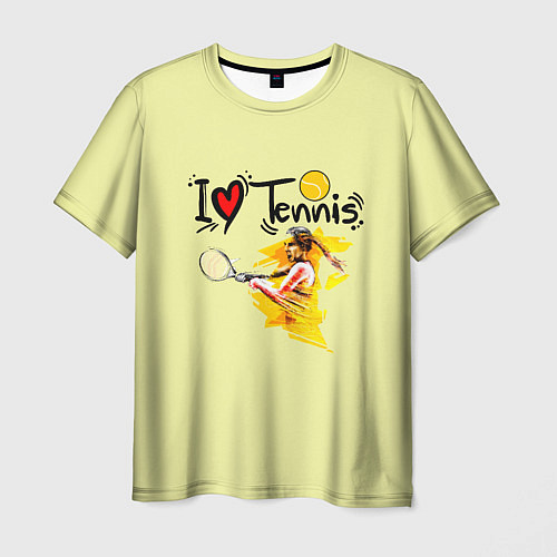 Мужская футболка Я Люблю Tennis / 3D-принт – фото 1