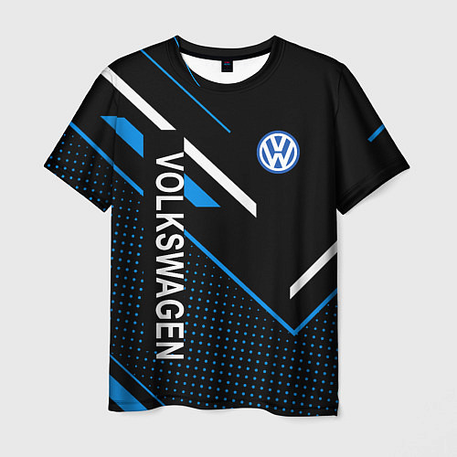 Мужская футболка Фольцваген, Volkswagen геометрия / 3D-принт – фото 1