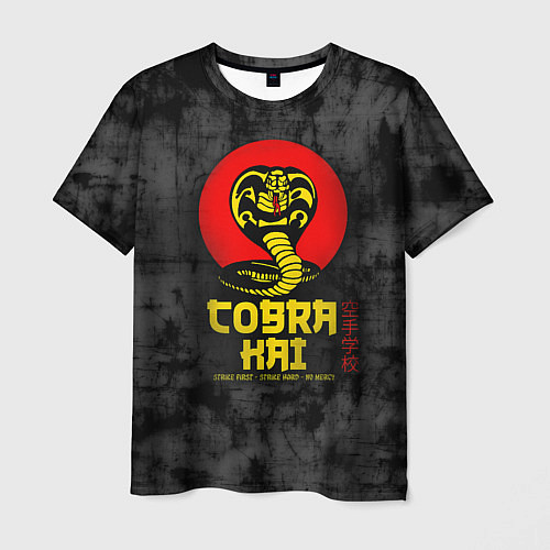 Мужская футболка Кобра Кай Змея Иероглифы Сериал / 3D-принт – фото 1