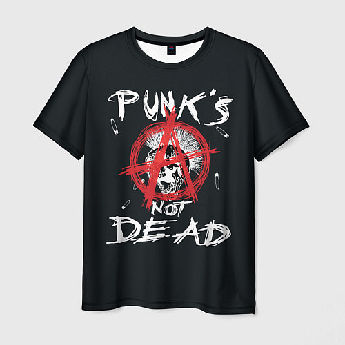 Мужская футболка Punks Not Dead Анархия / 3D-принт – фото 1