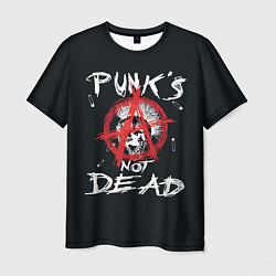 Футболка мужская Punks Not Dead Анархия, цвет: 3D-принт