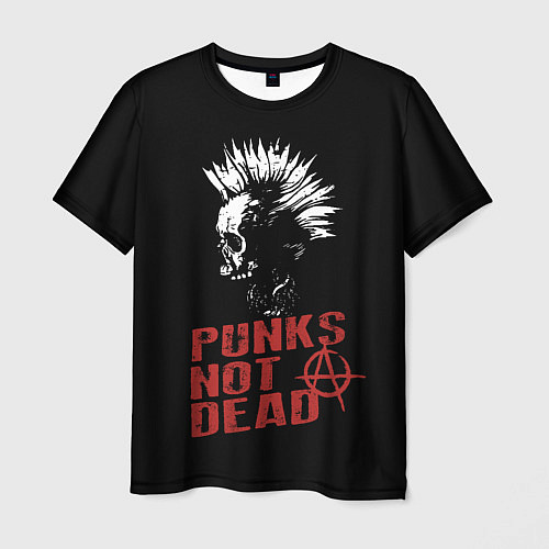 Мужская футболка Punks Not Dead / 3D-принт – фото 1