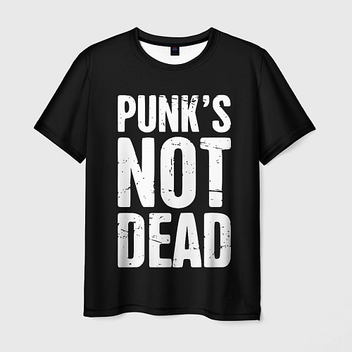 Мужская футболка PUNKS NOT DEAD Панки Живы / 3D-принт – фото 1