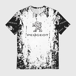 Мужская футболка Peugeot паттерн львов