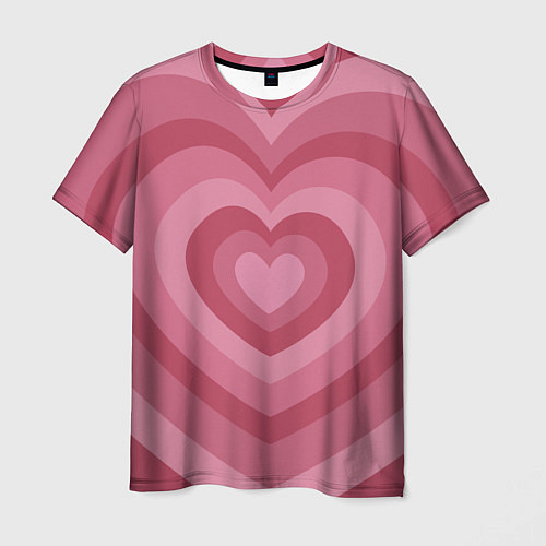 Мужская футболка Сердца LOVE / 3D-принт – фото 1