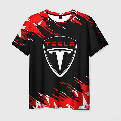 Мужская футболка Tesla - Logo Sport Auto / 3D-принт – фото 1