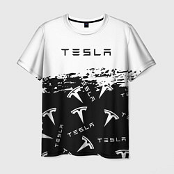 Футболка мужская Tesla - Black & White, цвет: 3D-принт