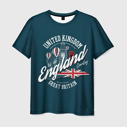 Мужская футболка Англия England / 3D-принт – фото 1