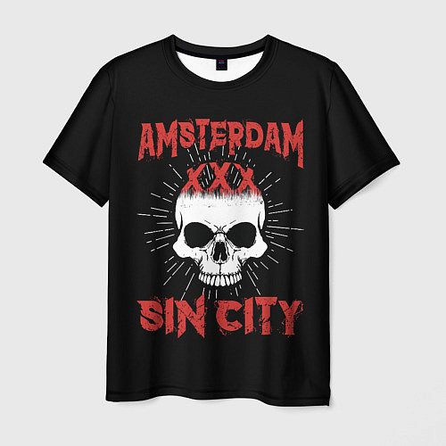 Мужская футболка AMSTERDAM Амстердам / 3D-принт – фото 1