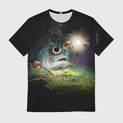 Футболка мужская Рыба в лесу, цвет: 3D-принт