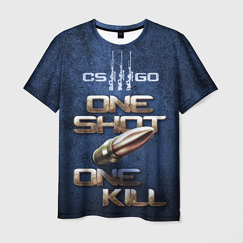 Мужская футболка One Shot One Kill CS GO / 3D-принт – фото 1