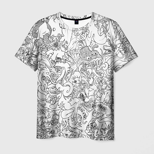 Мужская футболка Раскрась - одежду / 3D-принт – фото 1