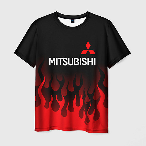 Мужская футболка Mitsubishi Огонь / 3D-принт – фото 1