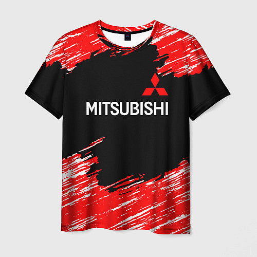 Мужская футболка Mitsubishi размытые штрихи / 3D-принт – фото 1