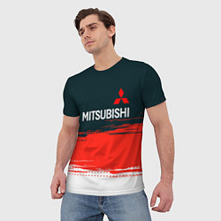 Футболка мужская Mitsubishi - Auto бренд, цвет: 3D-принт — фото 2