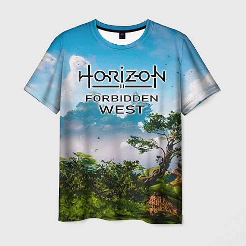 Мужская футболка Horizon Forbidden West Хоризон Запретный Запад / 3D-принт – фото 1