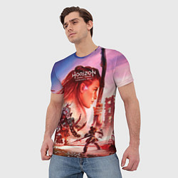 Футболка мужская Horizon Forbidden West game poster, цвет: 3D-принт — фото 2