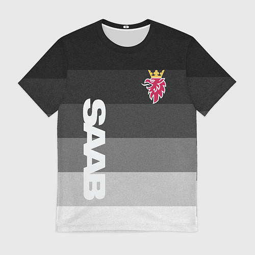 Мужская футболка SAAB СААБ ГРАДИЕНТ / 3D-принт – фото 1