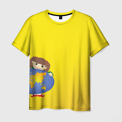 Мужская футболка Девочка из Советского Атласа Мир / 3D-принт – фото 1