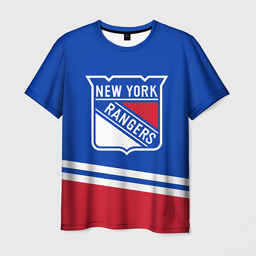 Мужская футболка New York Rangers Нью Йорк Рейнджерс / 3D-принт – фото 1