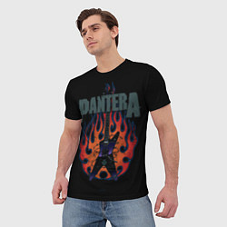 Футболка мужская Pantera - Пламя, цвет: 3D-принт — фото 2