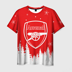 Футболка мужская FC ARSENAL WINTER ФК АРСЕНАЛ ЗИМНИЙ СТИЛЬ, цвет: 3D-принт