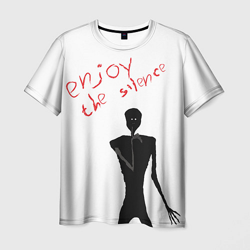 Мужская футболка Привидение Enjoy the silence / 3D-принт – фото 1