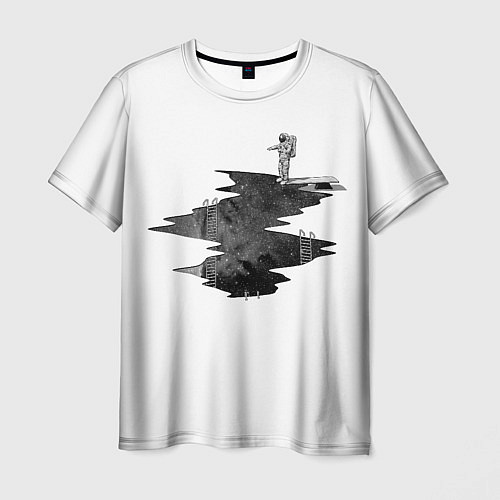 Мужская футболка Шаг в бесконечную бездну / 3D-принт – фото 1