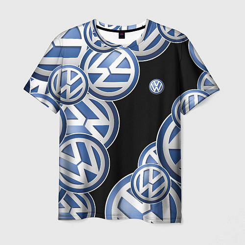 Мужская футболка Volkswagen logo Pattern / 3D-принт – фото 1