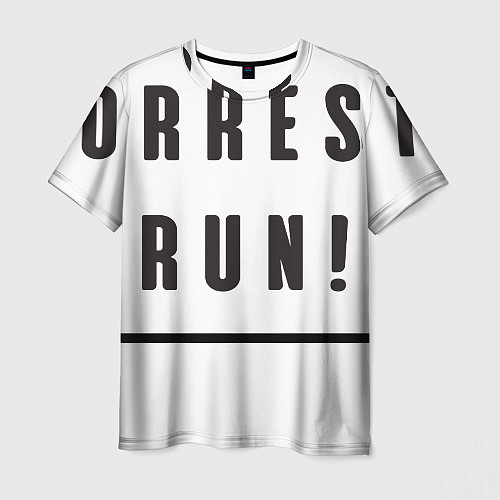 Мужская футболка Run! forrest! run! Форест Гамп / 3D-принт – фото 1