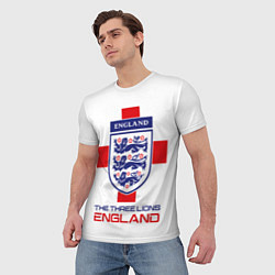 Футболка мужская Сборная Англии по футболу, цвет: 3D-принт — фото 2