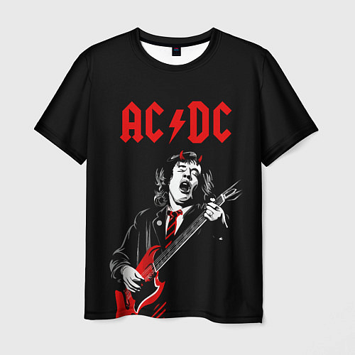 Мужская футболка AC DC Ангус Янг гитарист / 3D-принт – фото 1