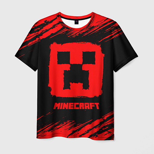 Мужская футболка MINECRAFT - Красный Крипер / 3D-принт – фото 1