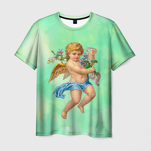 Мужская футболка Ангел Святой / 3D-принт – фото 1