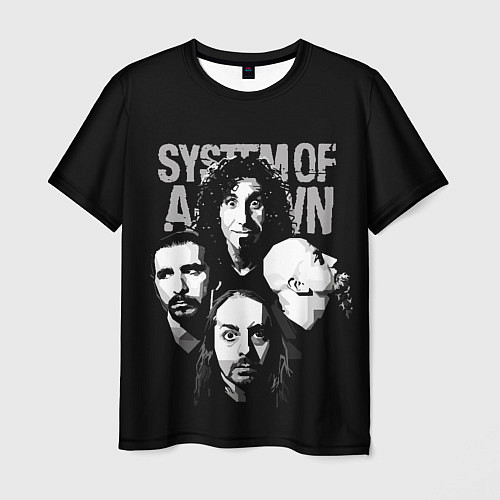 Мужская футболка System of a Down рок группа / 3D-принт – фото 1