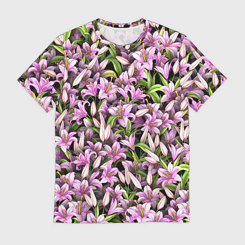 Мужская футболка Лилии цветут / 3D-принт – фото 1