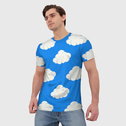 Футболка мужская Облака на небе, цвет: 3D-принт — фото 2