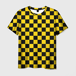 Футболка мужская Такси Шахматные Клетки, цвет: 3D-принт
