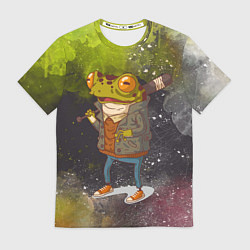 Футболка мужская Лягушка хулиган Frog hooligan, цвет: 3D-принт