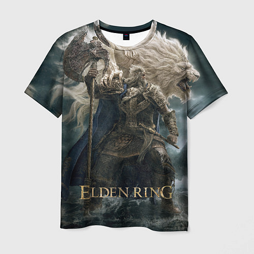 Мужская футболка Годфри и лев Elden Ring / 3D-принт – фото 1