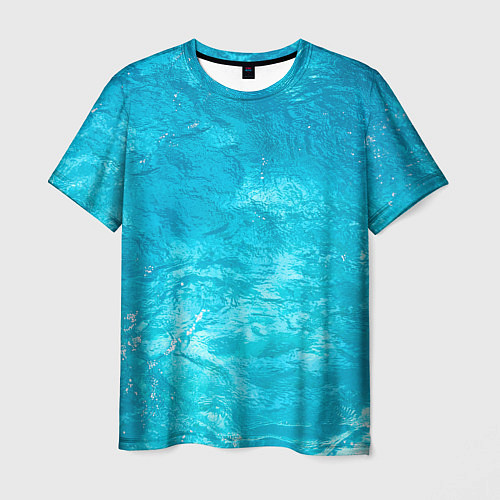 Мужская футболка Голубой океан Голубая вода / 3D-принт – фото 1