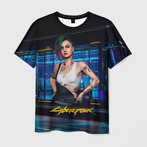 Мужская футболка Judy Джуди Cyberpunk 2077 / 3D-принт – фото 1