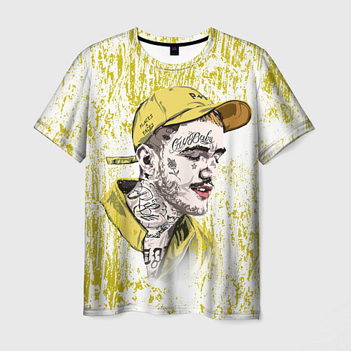 Мужская футболка Lil Peep CryBaby Yellow Лил Пип / 3D-принт – фото 1