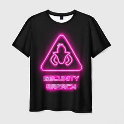 Футболка мужская Five Nights at Freddys: Security Breach лого, цвет: 3D-принт