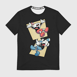 Футболка мужская Две веселые чашки Cuphead, цвет: 3D-принт