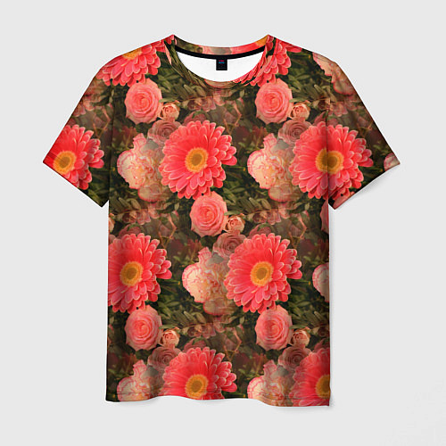 Мужская футболка Полевые цветочки дачные цветы / 3D-принт – фото 1
